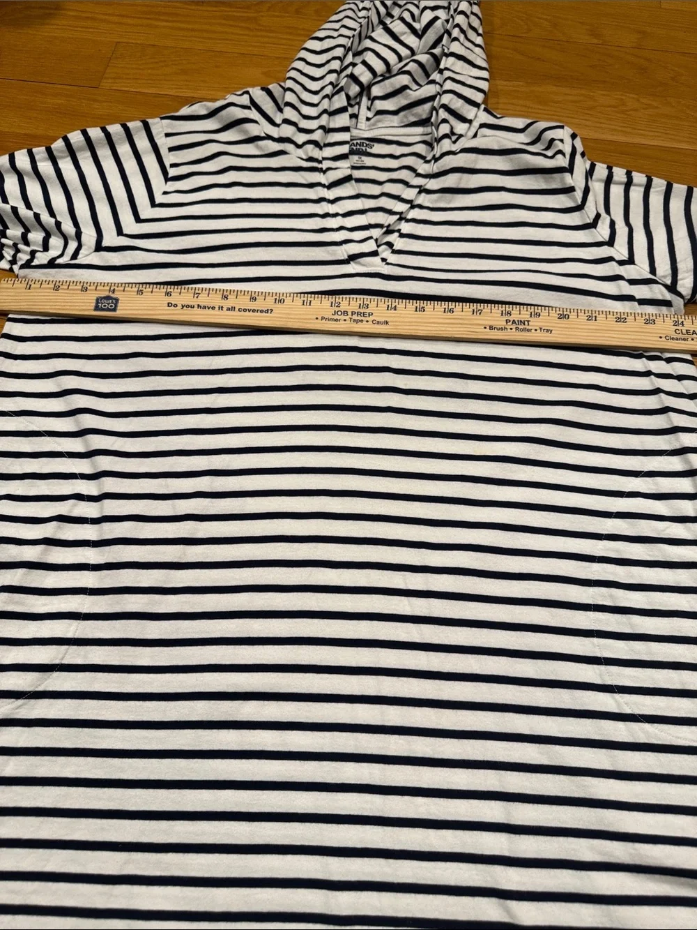 Lands end women’s striped hooded swim cover up size 1X (16W-18W).